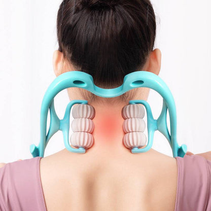 "Six-Wheel Neck Massager – Relieve Stiffness and Pain with Ease"